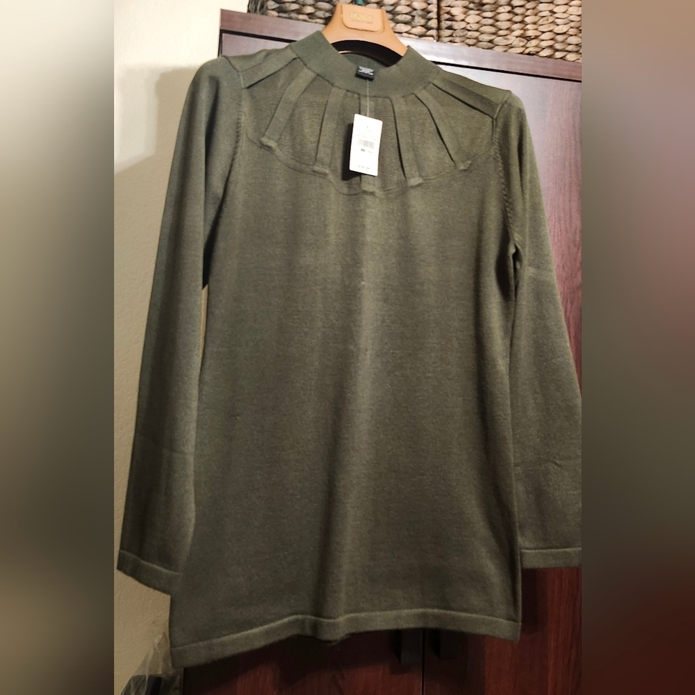 Ashley Stewart Olive Green Long Sleeve  Sweater